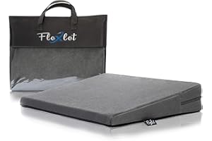 Flexlet ® Keilkissen – versch. HÄRTEGRADE FÜR Dein KÖRPERGEWICHT, 100% Baumwollbezug, geeignet für alle Stühle & Home Office, Dunkelgrau – Sitzkissen – Sitzkeilkissen - Sitzkeil [90-120kg]