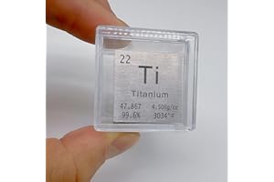 1inch Titan Würfel Element Metall Dichte Würfel Homostarry 99.95% Reinheit Lehrwerkzeug, Geschenke für Studenten Lehrer Wissenschaft Chemie Liebhaber, Material Hobby Sammlung, DIY, Laborexperimente
