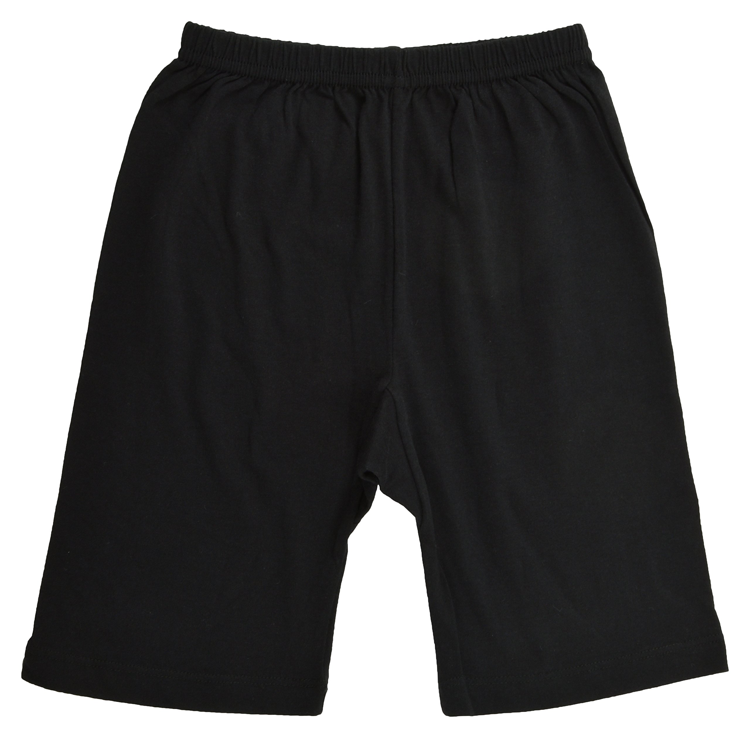 BODYCARE Pure Cotton Plain Black Cycling Shorts for Girls & Kids (73B-Packof3) - Image 3