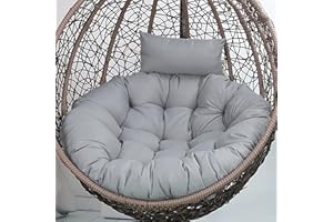 Gettop Egg Chair Cushion | Thicken Round Hanging Hammock Chair Cushion | Washable Chair Cushions Only | Outdoor Cushion Replacement for Hanging Egg Chair Swing | (Diameter: 105cm/ 41inch)