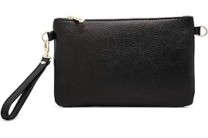 MAURO PELLETTERIA Pochette Donna con Tracolla Borsa Clutch Donna Elegante in Pelle Morbida Made in Italy Borsa da Polso Modello Mya