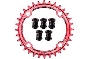 JGbike Elite Round Oval chainring 104mm BCD 30T 32T 34T 36T 38T Narrow Wide Single Chainring for 8 9 10 11 12 speed MTB XC Trail e-bike fat bike Mountain bike bicycle
