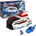 Paw Patrol Aqua Pups Whale Patroller Team Vehicle with Chase Action Figure, Toy Car and Vehicle Launcher, Kids Toys for Ages 3 and up|Made in India