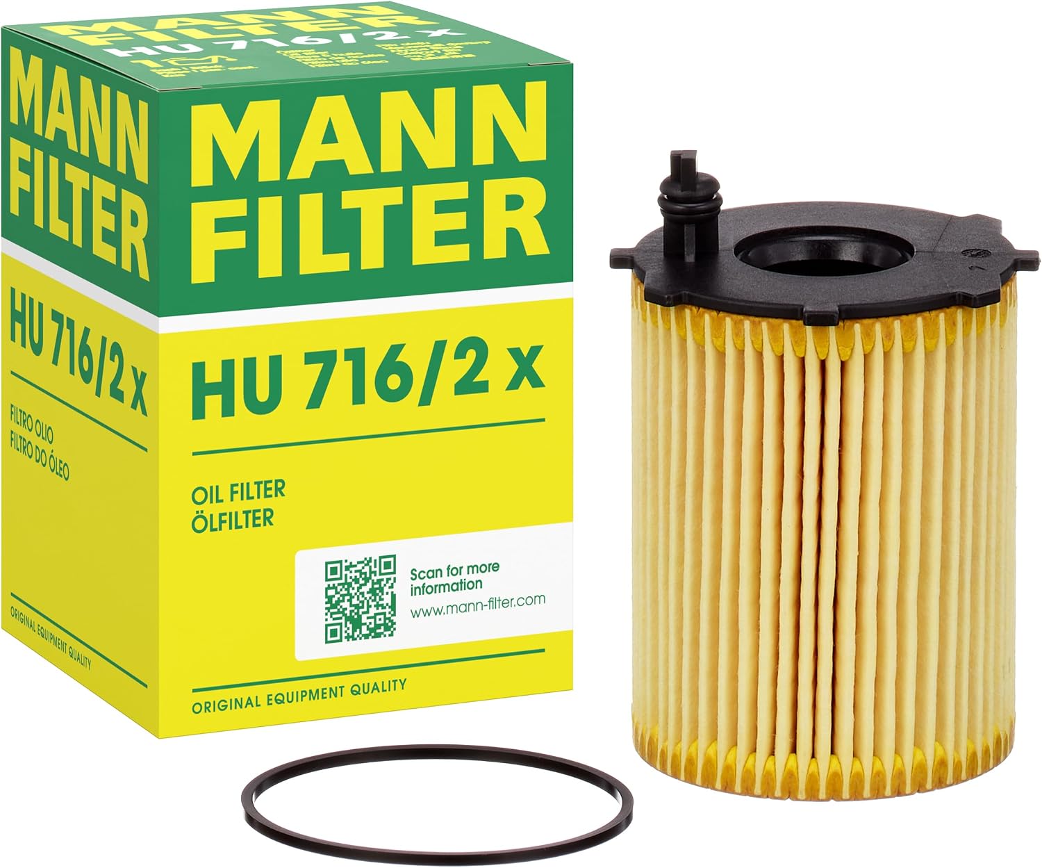 MANN-FILTER HU 716/2 x Filtro de aceite - para Automóviles + Vehículos de transporte