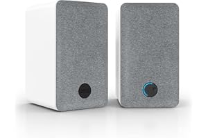 Nubert nuPro SP-200 | Weißes Boxenpaar | 2 Stück HDMI eARC-Kompaktboxen | Lautsprecher-Set mit Bluetooth aptX HD | Schreibtischlautsprecher für Homeoffice | Aktivlautsprecher für Gaming