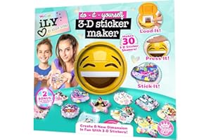 WeCool ILY DIY 3D Sticker Maker for Girls and Boys, Arts and Crafts Fun for Ages 6+, Makes 30 Custom Stickers, Fun Creative Gift and Toy