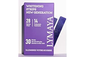 ​LYMAYA – Kit Bandes Blanchiment Dentaire Professionnel SANS Peroxyde (Agent PAP) – 2% Nano-Hydroxyapatite & Coco – Zéro Sensibilité – Marque Française