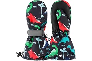 JANGANNSA Baby Gloves Winter Children's Mittens Baby Boy Girl Waterproof Gloves Unisex Outdoor Gloves Ski Gloves 1-6 Years