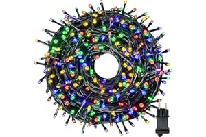 MEISION Guirlande Lumineuse Exterieure Intérieur 20m/200LEDs Guirlande Lumineuse Sapin en 8 Mode, Étanche IP44, Minuterie, Fonction Mémoire, Deco Noel Exterieur pour Chambre, Mariage, Fête, Multicolore