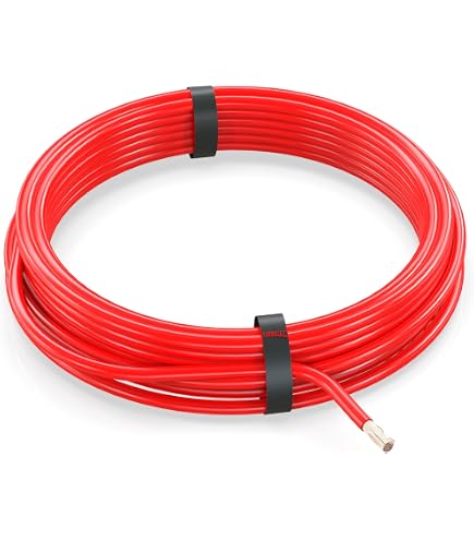 50m FLY Cavo del veicolo Rosso 4mm² tondo Cavo Filo a trefoli AUTO Cavo di alime