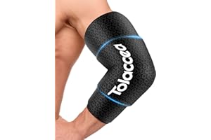 Tolaccea Pro Fascia Ghiaccio per Ginocchio & Gomito – Extra Spessa, Impacco di Gel Freddo Dual-Coldfocus, Raffreddamento Intenso & Duraturo, Impacco Termico Riutilizzabile（M-Nero）
