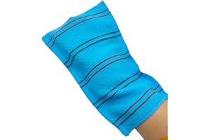 ROMANTIC HOUSE Exfoliating Korean Towel Extra Viscos Bath Mesh Body WashCloth Rayon 100% Spa Scrub Italy Gloves Removes Dead Skin X-Large Plus Size Blue 60 Color 3 Pcs