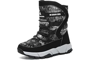 Mishansha Kinder Winterstiefel Jungen Schneestiefel Mädchen Warm Gefütterte Rutschfeste Winter Snowboots Outdoor Gr.24-38