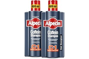 ‎ALPECIN Alpecin Coffein-Shampoo C1, 2 x 600 ml - Haarwachstum stimulierendes Haarshampoo gegen erblich bedingten Haarausfall bei Männern - Zur Verbesserung des Haarwachstums