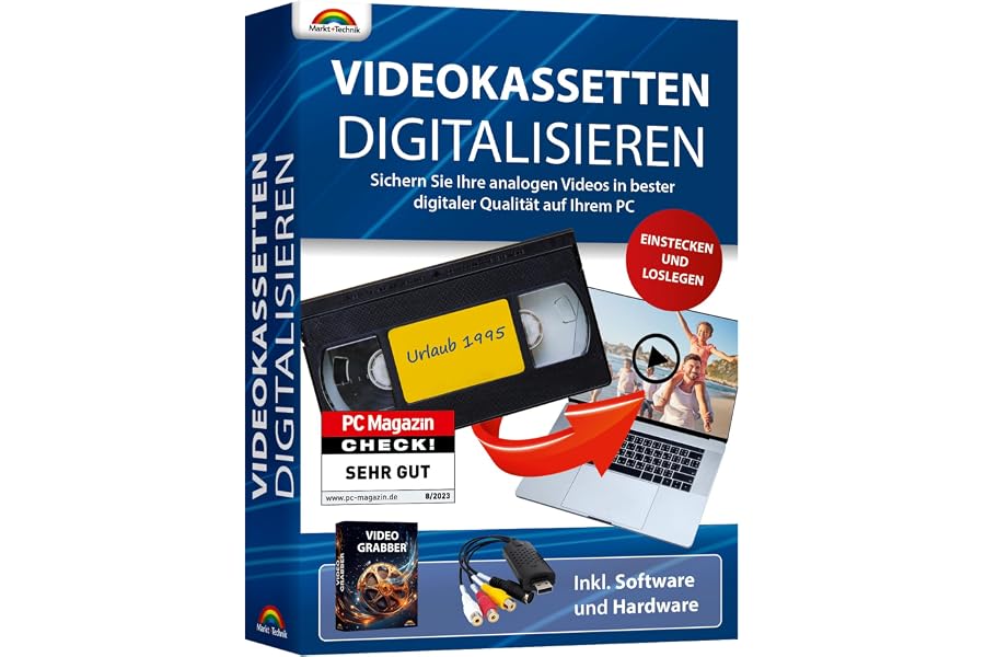 Videokassetten Digitalisieren - analog Audio und Video Konverter - VHS Kassetten digitalisieren - von jeder analogen Quelle -