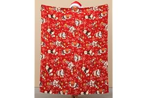 o-day Weihnachtsdecke, 130 x 160 cm, Weihnachtsdecke aus weichem Fleece, 100 % Polyester, für Sofa und Bett (Mix von Puppen, 160 x 130 cm)