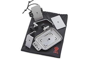 Weber Connect Smart Grilling Hub Termometr - Zestaw montażowy 6-częściowy - Oficjalny uchwyt Weber Connect, pasuje do wszystkich modeli Kettle, Smoker, Spirit, Genesis i Summit - Srebrny (3255)