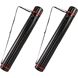 EXERZ Art Tubes 2pcs Drawing Tube/Poster Drafting Tube - Adjustable Teletube Expanding to Max 124cm - Storage for Artworks, D