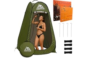 XEEMKAR | Tienda Ducha Camping y Cambiador portátil Tipo Pop-up – baño Privado Plegable Ideal para Playa, Camper, jardín o Pesca – Cabina Ducha Exterior con Bolsa/Mochila de Transporte
