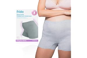 Frida Mom Disposable Postpartum Underwear for Women (Without Pad) | Super Soft, Stretchy, Breathable, Wicking, Latex-Free, Boyshort Cut | Regular (8 Count)