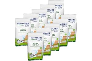 HEITMANN pure Czysta soda: ekologiczny uniwersalny środek czyszczący do gospodarstwa domowego, dodatek do płynu do mycia naczyń i środków czyszczących, 10 x 500 g