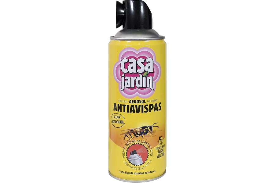 CASA JARDÍN | Insecticida Antiavispas | Efectivo Contra La Avispa Velutina | Acción Instantánea | Difusor de Largo Alcance | 