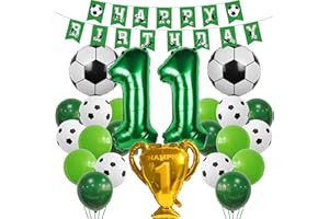 CNROSE Globo Futbol 11 Cumpleaños Globo Verde 11 Años Niño Futbol Cumpleaños Decoración 11 Años Cumpleaños Infantil Globo Helio 11 Cumpleaños Niño 11 Cumpleaños Decoración Fútbol 11 Cumpleaños Decoración