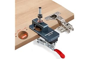 GQGP Maschera per cerniere nascoste in metallo, maschera per cerniere per armadi da 35 mm Perforatrice per fori di perforazione con morsetto rapido per montaggio di cerniere per armadi con porte