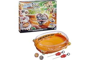 Beyblade Burst QuadDrive Set de Combat Cosmic Vector, arène Beystadium, 2 toupies et 2 lanceurs, à partir de 8 Ans F3334EU4 Multicolore