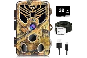 SUNTEKCAM Wildkamera 36MP 4K HD Jagdkamera Profi Outdoor Überwachungskamera Wildcamera Nachtsicht Weitwinkel IP66 Wasserdicht Kabellos 0,1 Sekunden Auslösezeit Bewegungsmelder Fotofalle