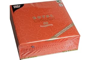 ‎PAPSTAR Papstar, 50 Servietten "ROYAL Collection" 1/4-Falz 40 cm x 40 cm nektarine "Casali", #84878