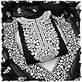Sidhidata Women's Heavy Cotton Embroidery Work Unstitched Salwar Suit Dress Material With Chanderi Work Dupatta (Free Size)