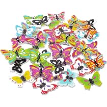 Lot De 40 Boutons Motif Fleur Multicolore - Pour Couture, Customisation - Neuf