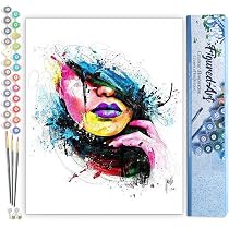 Kit Peinture Par Numéros Adulte - Paysage D'hiver 40x50cm - Toile, Pigments Acryliques, Pinceaux Inclus - Loisir Créatif Relaxant - 12