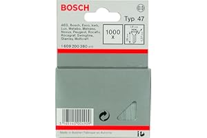 Bosch Accessories Clous Type 47 pour Diverse Agrafeuses, 1.8mm x 1.27mm x 28mm, Lot de 1000