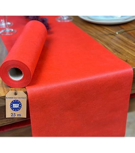 Unbekannt Runner Da Tavolo In Tessuto Non Tessuto Sizoweb - 25 M X 20 Cm, Colore Fucsia Rosa, Perfetto Per Matrimoni, Feste E Decorazioni