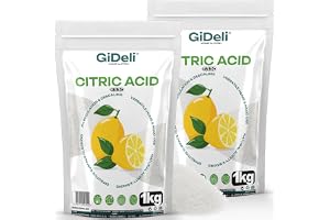 GiDeli Citronsyra 2 Påsar om 1 kg - E330 Livsmedelskvalitet - Avkalkning