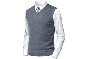 Herothorn Hombre Sin Mangas con Cuello En Casual de Punto Pullover Jerséis Jersey Suéter Chaleco suéter Caballero Suéter Lana Cardigans Tank Tops Mangas Rebecas Chaqueta SuéTer para