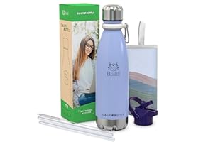 LG Luxury & Grace Borraccia Termica in Acciaio Inox 500 ml. Botiglia Termo senza BPA per Bevande Calde e Fredde. Sottovuoto a Doppia Parete e Senza Perdite. Borsa Portabile in Neoprene + Moschettone.