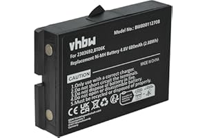 vhbw Batería Compatible con Ikusi TM70/1, TM70/2 Mando a Distancia Industrial (600 mAh, 4,8 V, NiMH) - Reemplaza Ikusi BT06K, 2303692