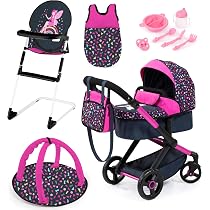 Bayer Design Cochecito De Muñecas XEO – Carrito Convertible Con Capazo, Sillita, Manillar Regulable Y Ruedas Delanteras Giratorias, Para Muñecas De Hasta 46 Cm, Incluye Bolsa