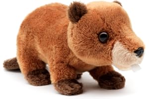 Uni-Toys - Bäver Plushie – 20 cm (längd) – plyschdjur, gosedjur
