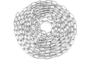 hannger Stainless Steel Chain, 3MM by 10M Small Strong Chain Link Chain, Light Duty Chainlink Utility Metal DIY Decorative Chain Camping Pet Dog Chain Hanging Chain for Bird Feeder Planters Signs