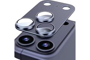 Diruite Protection Objectif pour iPhone 17 Pro Max Protection Appareil Photo,Givré Verre Trempé Alliage D'aluminium Caméra Arrière Protecteur Camera Protector,Bleu intense