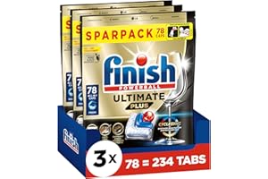 ‎FINISH Finish Ultimate Plus Fresh Spülmaschinentabs - Geschirrspültabs für intenive Reinigung, Fettlösekraft und Glanz - Sparpack mit 234 Tabs (3 x 78 Tabs)