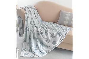 Kuscheli® Kuscheldecke Katzenkopf 3D-Effekt 150x200 Moderne Wohndecke flauschig weiche Sofadecke