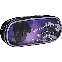 Porte-stylo Harry Potter Magical Creatures - Pochette Ovale Avec élastiques - Accessoire Sac à Dos école - Noir