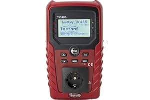 Testboy TV 465 PRO Gerätetester nach DIN VDE 0701-0702, Elektriker Werkzeug (netzunabhängig, menügesteuerte Hilfefunktion, inklusive Speichererweiterung und Software zur Protokollierung), Rot/Schwarz