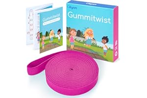 Cikyner Corda per Saltare Cinese, 4 m di Lunghezza 1,5 cm Gomma elastica per bambini con Istruzioni per Salto Francese Arcobaleno per Bambini Indoor e Outdoor Giochi, Ideale per Regali per Bambine