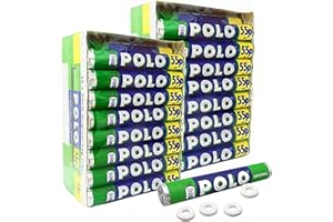 Minty Polo Rolls Bulk Buy - 2 Boxes of 32 x 34g Original Polo Mints Tubes with Topline Card. Perfect Peppermint Mints Multipack Sweets for Your Fresh & Minty Breath.